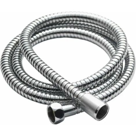 Pommeau de douche de salle de bain avec tuyau argenté de 1,5 m, bouton d'arrêt, 5 jets, filtre anticalcaire, hygiénique, éliminant le chlore, douchette à main avec filtration. (1/5)