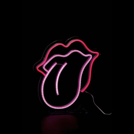 Ad Trend Insegna Neon LED "M. Bocca" 28 x 30 Cm Decorazione Luminosa da Parete
