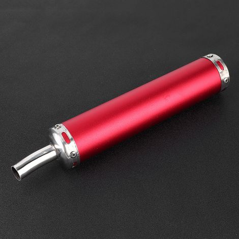 Silencieux d'échappement en acier inoxydable 20 mm/0,8 po, pièces modifiées pour moto 2 temps, rouge (1/5)