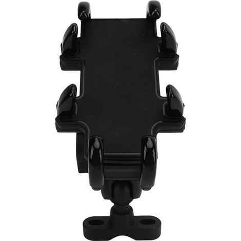 Support de téléphone télescopique pour moto, angle réglable, fixation par 8 griffes sur le guidon, compatible avec scooters et vélos. (1/5)