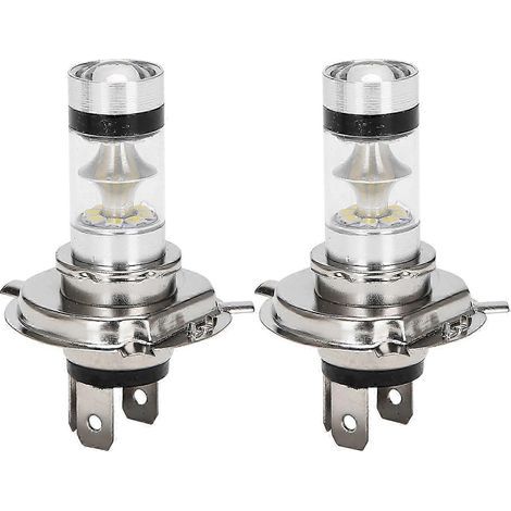 Lot de 2 ampoules LED H4 9003 HB2 pour phares de moto, feux de route et de croisement, blanc 6500K. (1/5)
