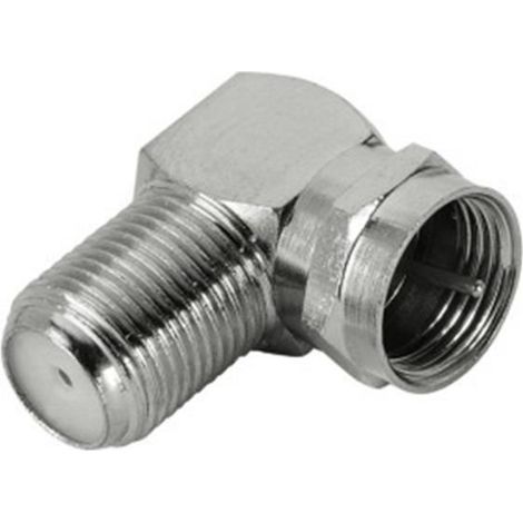 Adaptateur Satellite - ADAPT - Male-Femelle - 90° - Fiche F - Prise F