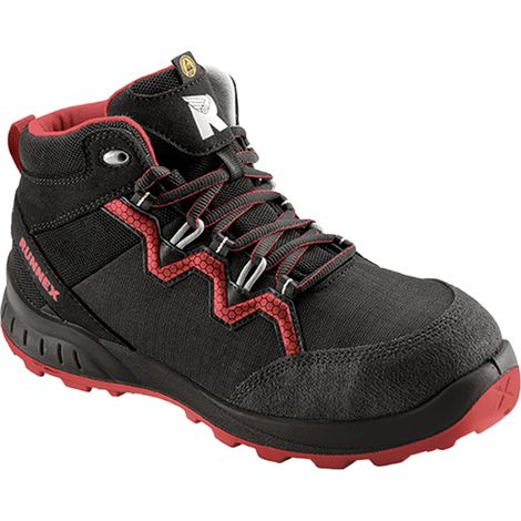 RUNNEX® S3-ESD-Sicherheitsschnürstiefel TeamStar, Schwarz/Rot (1/5)