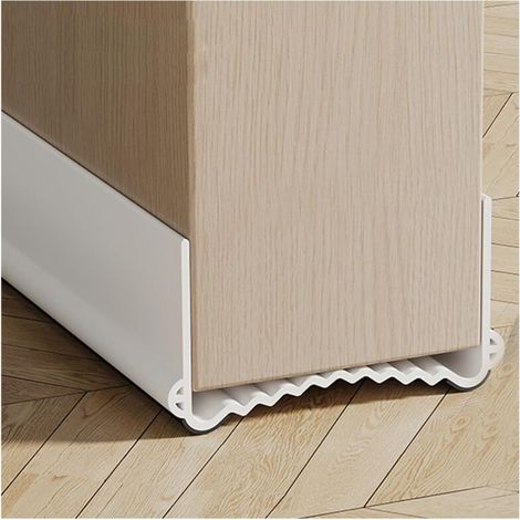 100cm Bas de Porte Isolant, Boudin de Porte Anti Froid, Joint de Porte Anti Bruit, Phonique Thermique Bande d'Étanchéité Protège des Courants d'Air et des Insectes (Blanc, Largeur 5,5-8 cm) (1/5)