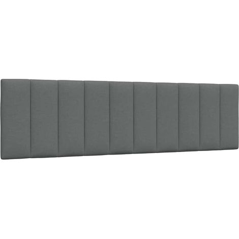Kopfteil-Kissen "Hanko" Dunkelgrau 180 cm Stoff