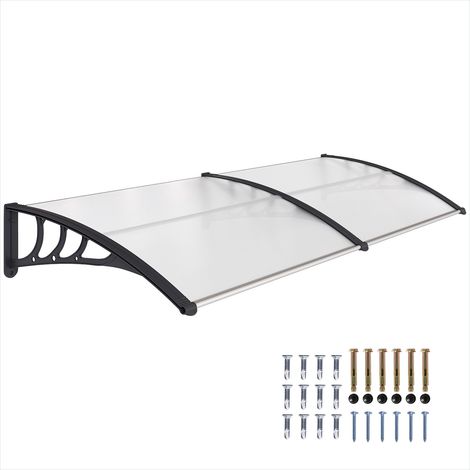 Store banne auvent de porte transparent polycarbonate aluminium (1/5)
