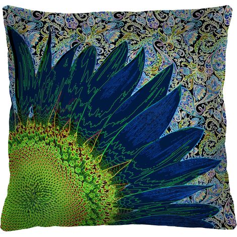 Cojín - Flor Azul - 50x50 cm