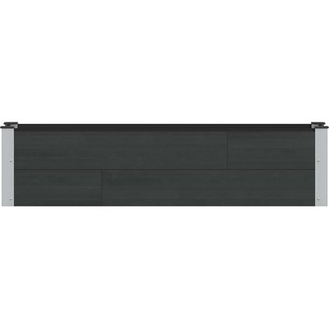 Maison Exclusive - Letto rialzato da giardino Nero 150 x 30 x 36 cm