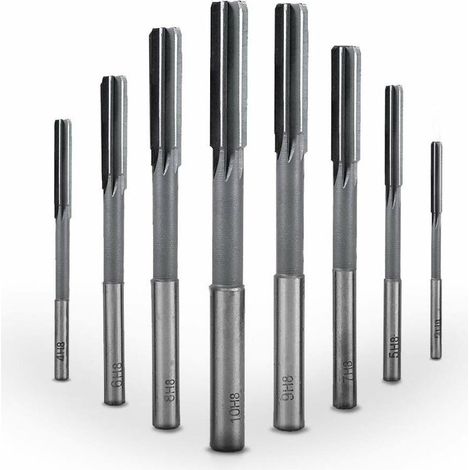 8 Pieces H8 Reamer Standard HSS Reamer Durable Milling Cutter Machine 3/4/5/6/7/8/9 / 10MM (1/5)