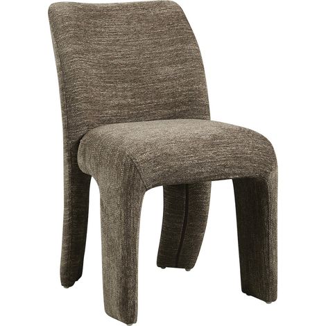 Chaise de salle à manger Maya marron - marron tissu doux (1/5)