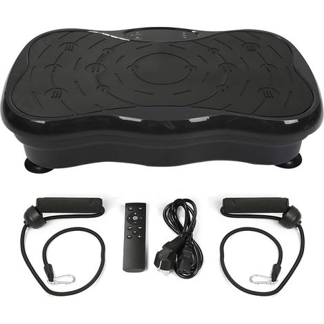1 - Plateforme Vibrante - Appareil de Fitness - 99 Niveaux de Vitesse - Thérapie par Champs Magnétiques avec Écran LED - Pour Maison et Sport - Noir - 68x38x9 cm