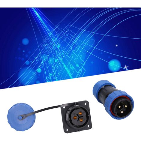 Connecteur aviation LP28 carré à quatre trous sans soudure, 45 A, étanche IP68, multiconducteur, mâle et femelle, 250 V, 45 A, triphasé. (1/5)