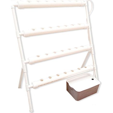 Gojoy – Kit de culture hydroponique 36 trous – Équipement de plantation avec pompe à eau – 4 couches pour légumes à feuilles – PVC 220V