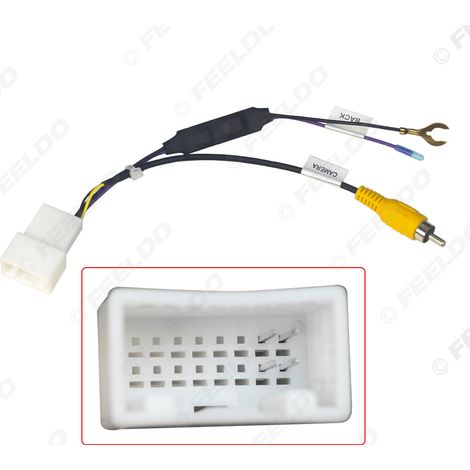 Applicable au câble adaptateur de caméra de recul Toyota pour les modèles 2008-2012, câble de conversion de marche arrière de voiture à 16 broches, câble de conversion de caméra de recul embarquée.