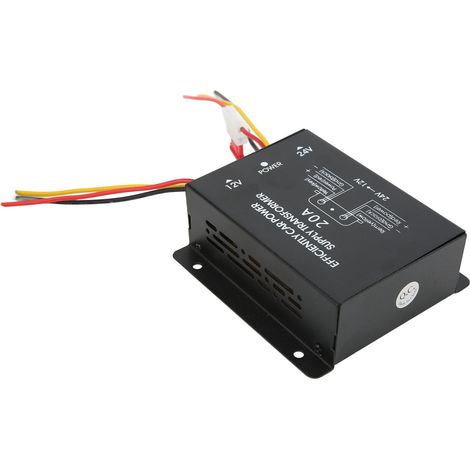Convertisseur 24V vers 12V avec protection contre les courts-circuits, réducteur de tension automobile professionnel et respectueux de l'environnement, 20A. (1/5)