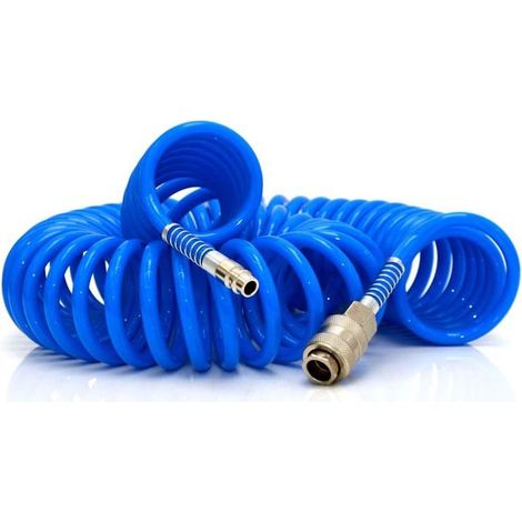 15m de Tuyau d'Air Comprimé, PU Tuyau Spirale pour Compresseur (1/4)