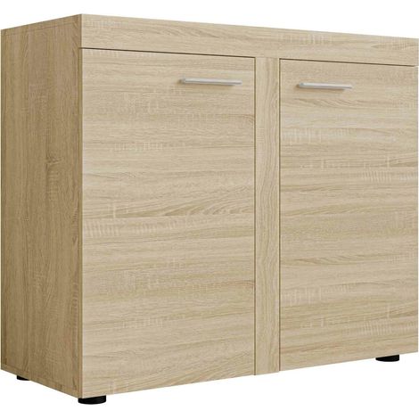 Aparador Univio, Roble Sonoma, 82x98cm, Número de puertas: 240cm, Aglomerado laminado