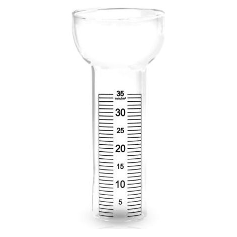 Verre De Remplacement pour Pluviomètre Motif Grenouille, Souris, Corbeau, etc. avec Échelle jusqu'à 35mm/m² (1/4)