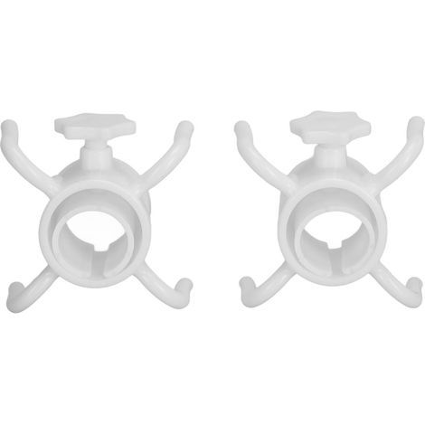 Set mit 2 Strandhaken aus Kunststoff für Sonnenschirme, 4-armiger Halter für Handtücher, Hüte und Sonnenbrillen, weiß (1/5)