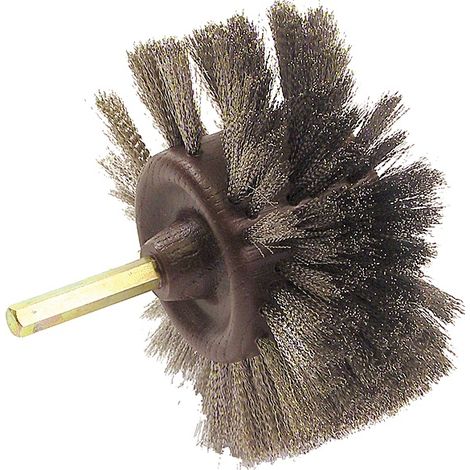 Brosse meuble radiale. diamètre extérieur 100 mm. longueur fils 25 mm - GERLON (1/2)