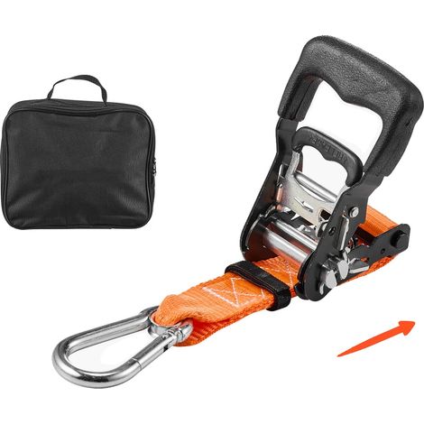 Correas de trinquete, poliéster resistente, alta capacidad de carga, 2 piezas de 3,8 cm x 1,8 m (1/2)