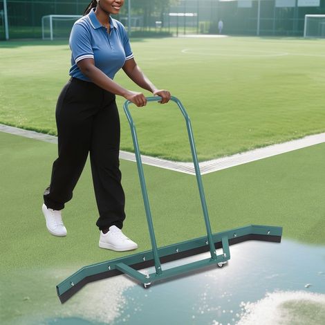 Tennisplatz Abzieher  150cm Leichtgewicht Wasserentferner mit Eva-Gummistreifen & 2 Rollen  für Tennisplätze, Basketballplätze, Epoxidböden  Robuste Aluminiumkonstruktion