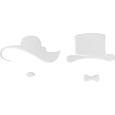 Pictogramme WC relief Plexi.- Plexi blanc - Petit format (1/5)