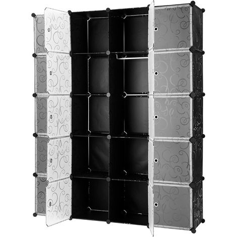 Armadio Guardaroba Modulare combinato fai-da-te Scaffale a bullone Sistema di scaffalature Armadio a 5 piani