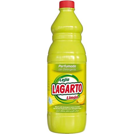 Lagarto - Lejía perfumada - detergente - Frescor limón - 1500 ml - caja de 8 botellas (1/5)