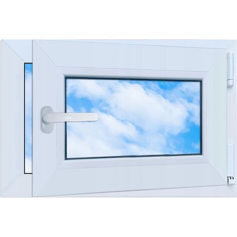 Fenêtre PVC blanche 60x40 DROITE 600x400 mm oscillo-battante double vitrage (1/5)