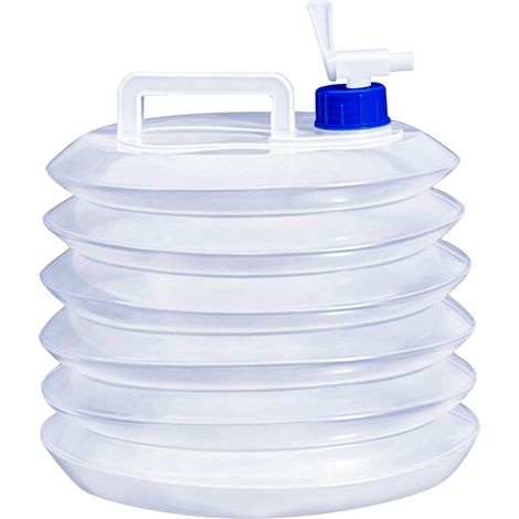 Réservoir d'eau pliable de 5 litres, seau d'eau pliable pour l'extérieur/la voiture, dimensions 21 cm x 16,5 cm (1/5)