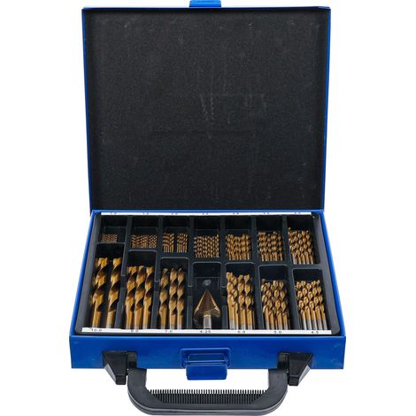 Jeu de forets à étages HSS traitement au nitrure de titane 1 - 10 mm 119 pièces BGS (1/6)