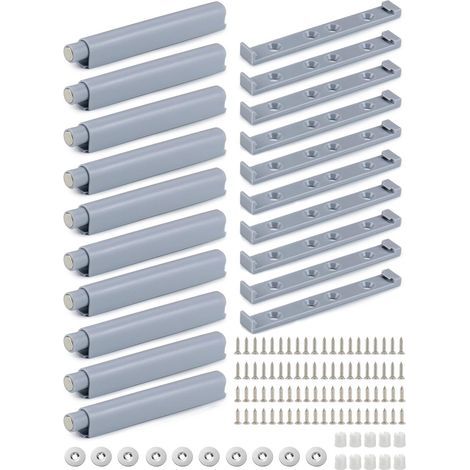 10PCS Poussoir Porte Placard, Loquets Magnétique pour Meuble de Cuisine, Placards, Tiroirs (1/5)