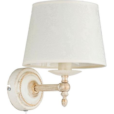 Applique retro bianca Roksana con paralume 1xE14 10W (1/4)