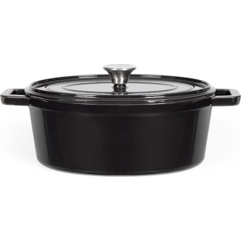 casseruola ovale in ghisa 29cm nera - MEP129N - Livoo (1/4)