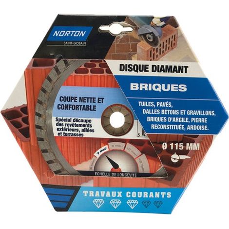 NORTON - Disque diamant 115 travaux courants brique