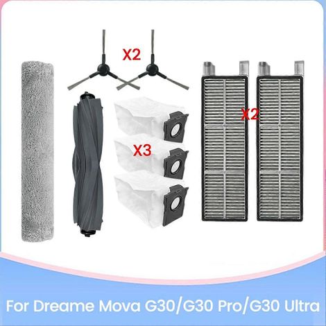 Pièces de rechange pour aspirateurs G30/G30 Pro/G30 Ultra : brosse, filtre HEPA, sac à poussière, chiffon de nettoyage à chenilles (1/5)