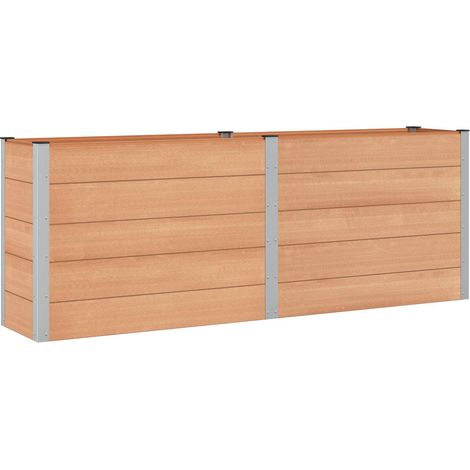 Garden Raised Bed Brown 250 x 50 x 91 cm vidaXL