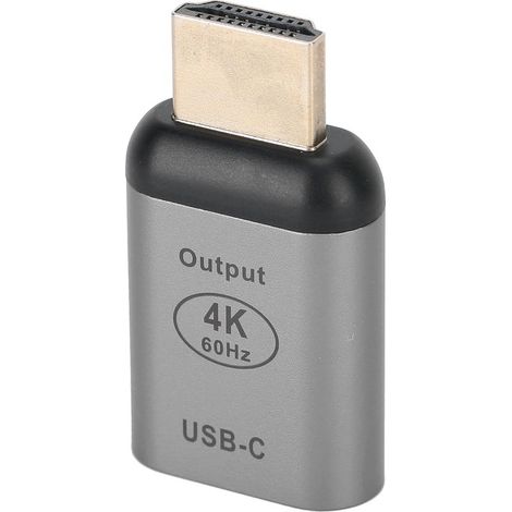 Adaptateur USB-C Femelle vers HDMI Mâle en Alliage d'Aluminium pour Windows Android macOS (1/5)