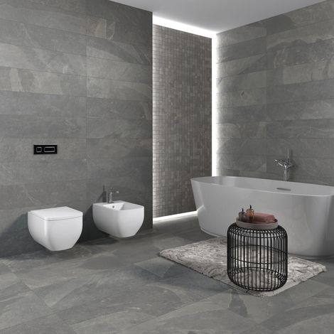 Grès cérame - MUSTANG SLATE - LIGHT GREY - 59,2x59,2x1cm