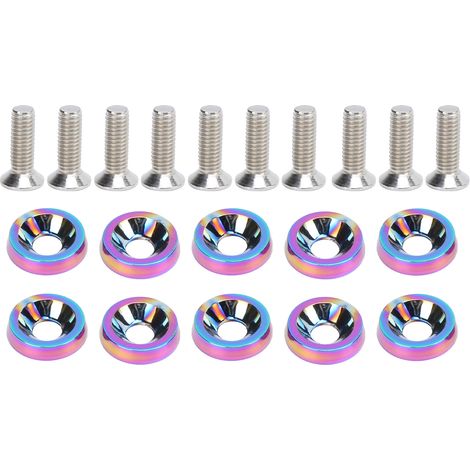 Kit de fixation coloré M6 pour rondelles de moteur de voiture et décoration (1/5)
