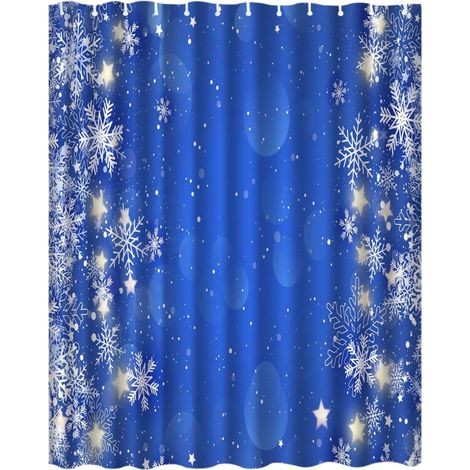 Rideau de douche, décoration de salle de bain, rideau de douche, rideau de douche sur le thème de Noël, imperméable, 35,4 x 70,8 pouces.