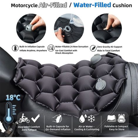 Coussin de Siège Moto Gonflable Air Seat Cushion Confort & Étanche-lsw (1/5)