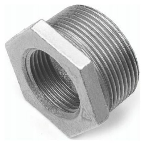 Réducteur Galvanisé - 1/2 Pouces à 3/8 Pouces - Raccord Fileté pour Transmission de Fluides - Fonte Malléable W400-05 - 1 Pièce
