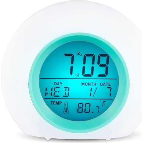 Digital alarm clocks for kids, digital LED night light alarm clock lamp, cartoon bedroom, digital alarm clock, night light (1/5)
