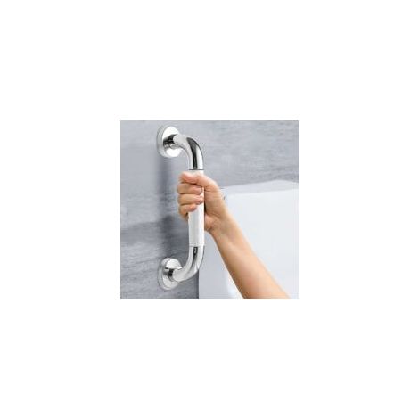 Barre d'appui de Douche( 50 cm Blanc), Barre d'Appui Antidérapant Poignée, Barre d'Appui en Acier Inox Murale, Poignée Baignoire de Sécurité de Douche our WC, Salle de Bain, Cuisine, Stairway (1/5)