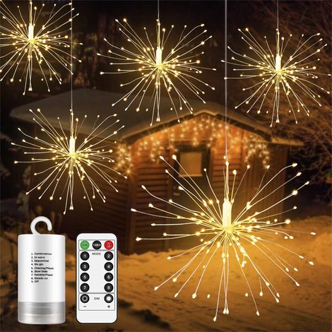 Guirlande Lumineuse Étanche - 90 LED En Forme De Bouquet - IP65 - Télécommande Sans Fil - Pour Extérieur Jardin Terrasse (1/5)