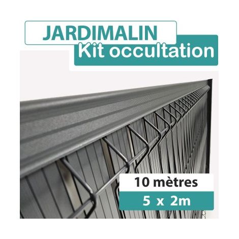 Kit Occultation Aluminium Gris Anthracite 10M - JARDIMALIN - 1,23m (1/4)