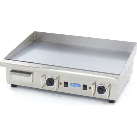 Plancha Professionnelle Chrome Lisse avec Plateau D'égouttement - Maxima