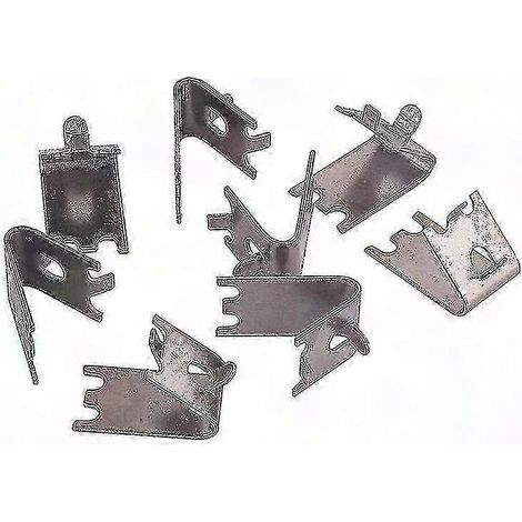12pinces de fixation pour clayette de congélateur, support d'étagère en acier inoxydable, clip carré pour réfrigérateur, lot de 12, robuste et durable (1/2)